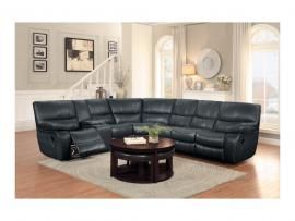 Pecos Gray Leather Sectional 8480GRY by Homelegance